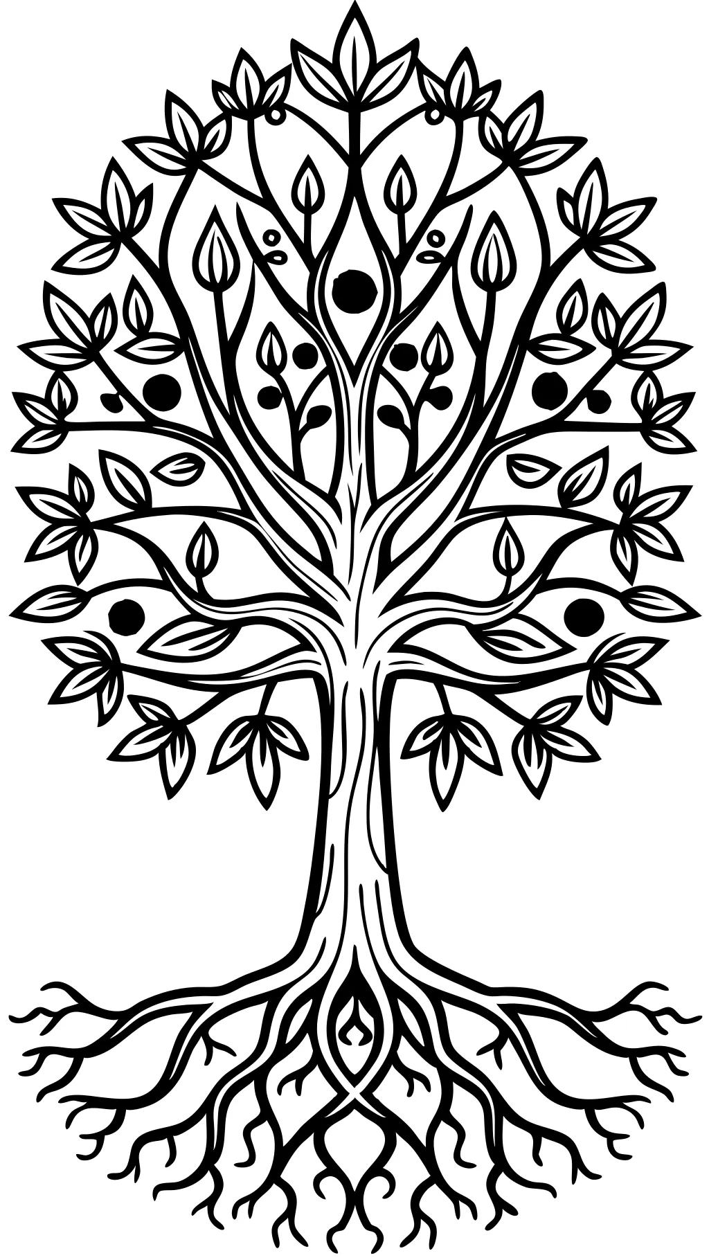 coloring page tree of life